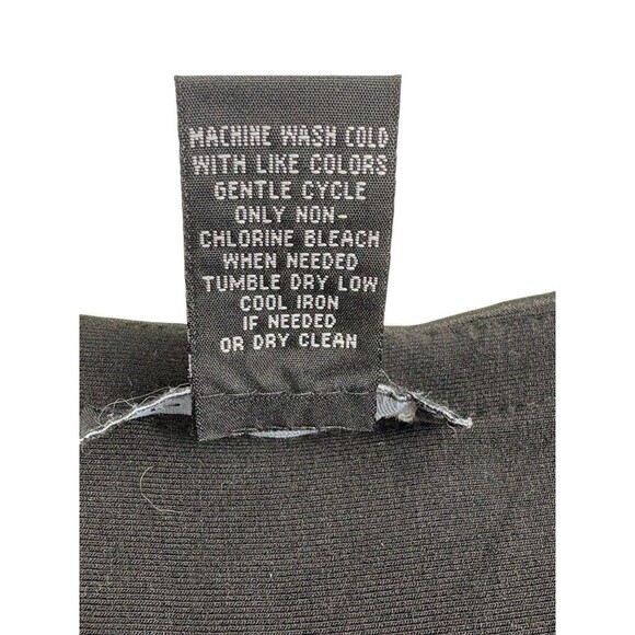 Grace Perfect Fit Black Knit Tunic Top Satin Trim Modern Chic Stretch Career XL - Picture 14 of 14